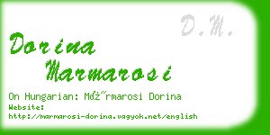 dorina marmarosi business card